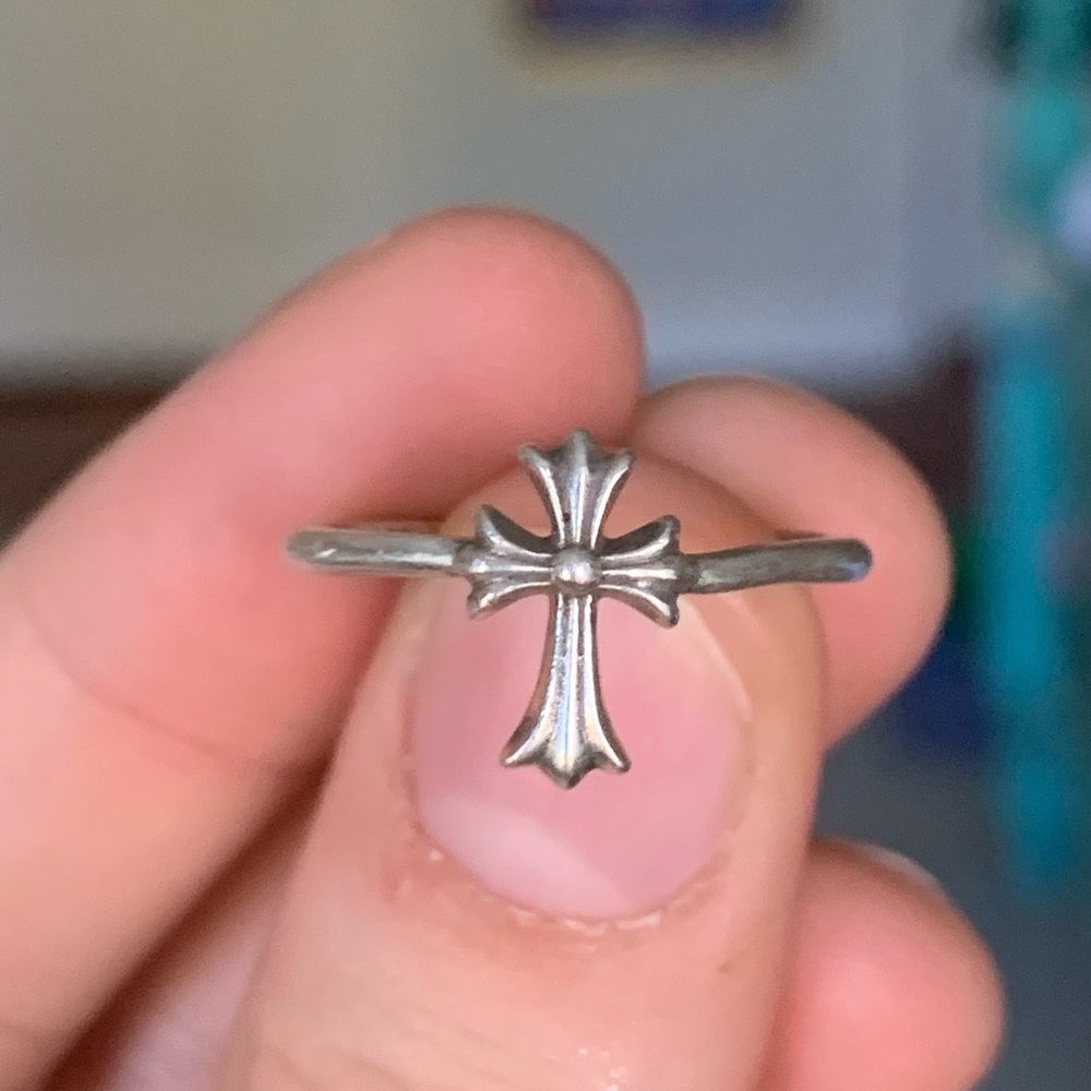 CHROME HEARTS silver cross ring